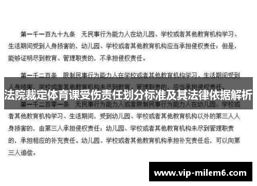 法院裁定体育课受伤责任划分标准及其法律依据解析